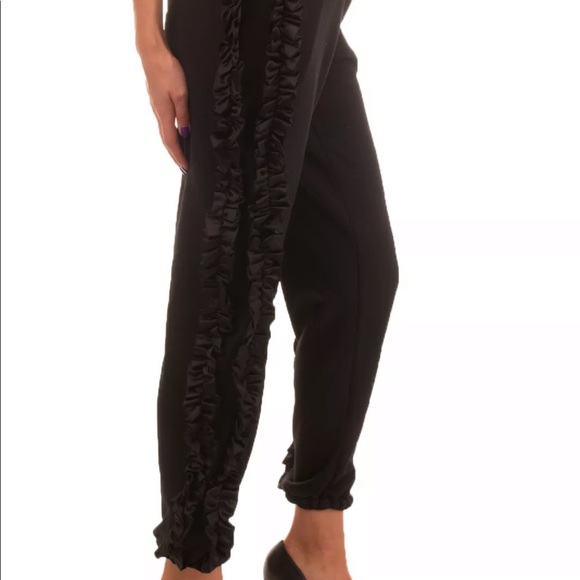 🎉HOST PICK 🎉Satin Ruffle Sides Tracksuit joggers - Picture 4 of 9